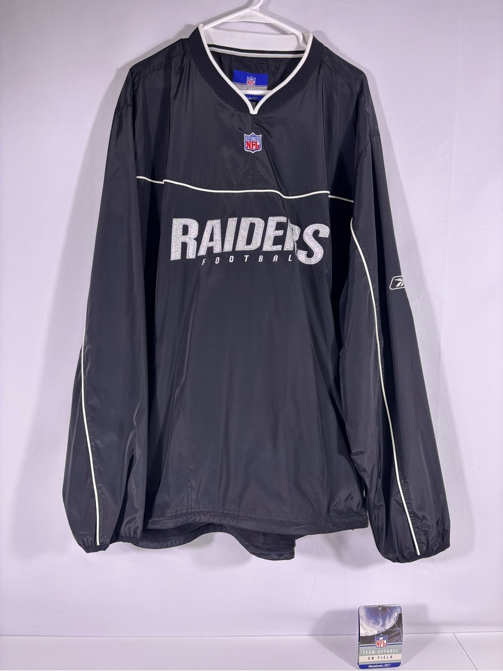 NWT Reebok NFL On Field Raiders Pullover Hot Jacket Windbreaker 2XL